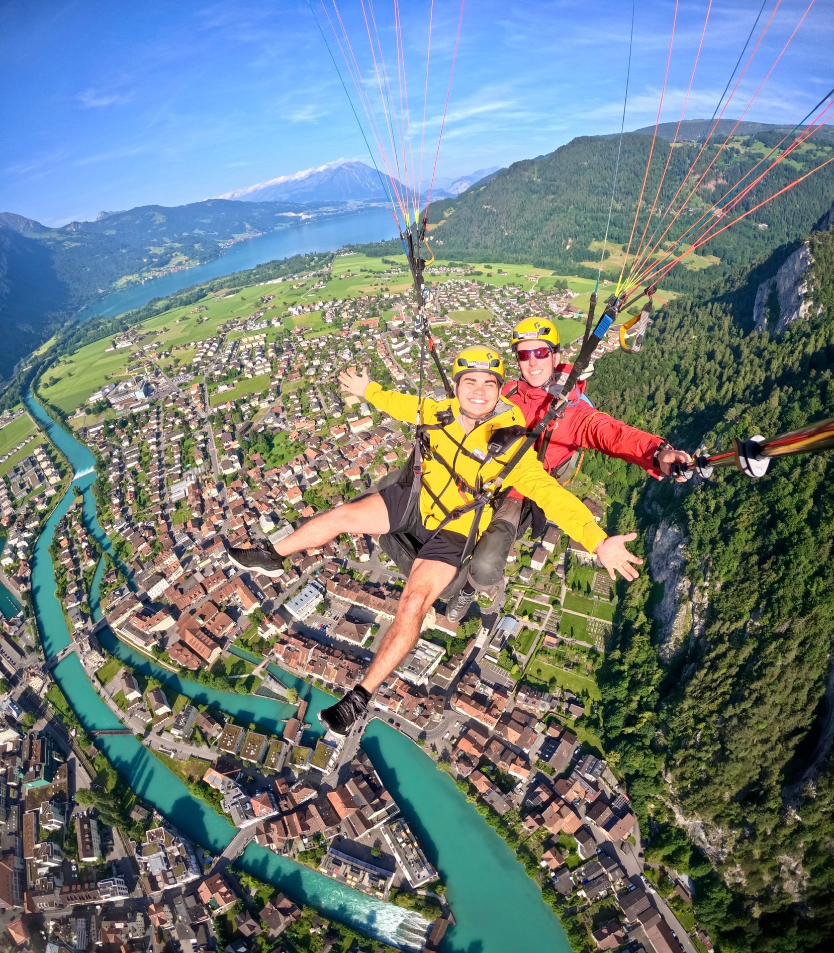 Chris Villaire paragliding in Switzerland